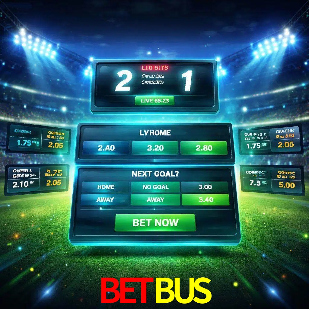 Vista de apuestas en vivo BETBUS durante un partido en curso
