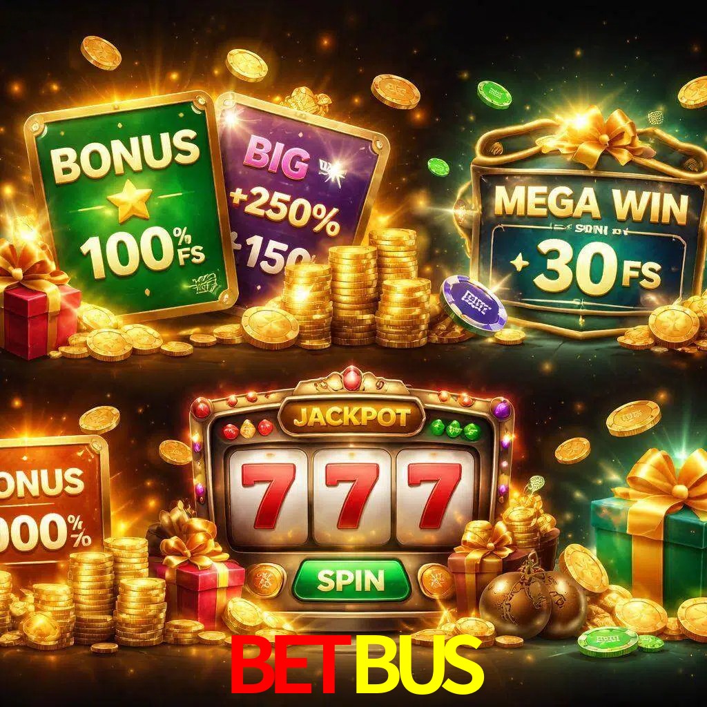 Tipos de bonos BETBUS incluyendo recompensas de bienvenida y promociones continuas